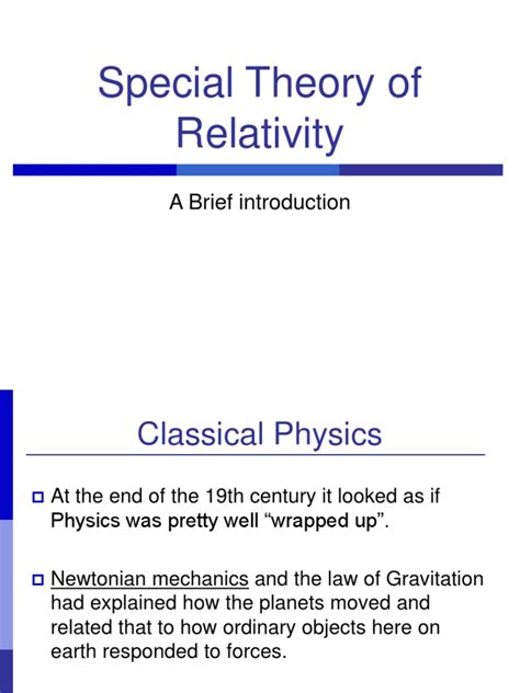 Theory of Relativity | PDF