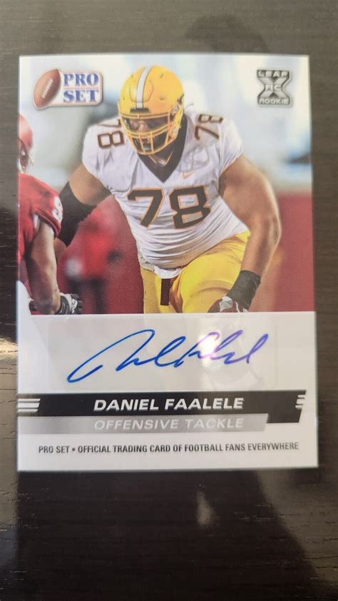 2022 Leaf Pro Set Daniel Faalele Rookie Auto RC PSA DF1 Baltimore