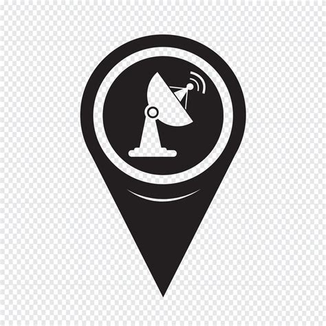 Map Pointer Satellite Dish Icon 646675 Vector Art at Vecteezy