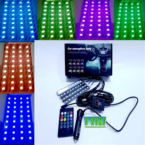 Jual Lampu Led Kolong Mobil Rgb Warna White Remote Sensor Music Cree