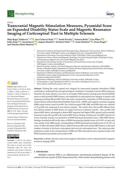 Pdf Transcranial Magnetic Stimulation Measures Pyramidal Score On