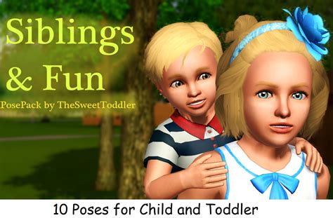 Mod The Sims - "Siblings & Fun" - 10 poses for children and toddlers