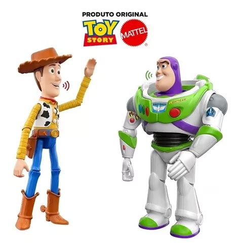 Boneco Articulado Falante Buzz Lightyear E Woody Toy Story Frete grátis