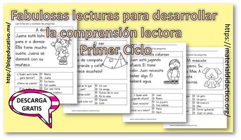 Fabulosas Lecturas Para Desarrollar La Comprensi N Lectora Primer