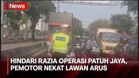 Hindari Razia Operasi Patuh Jaya Pemotor Nekat Lawan Arus YouTube