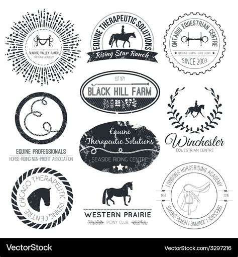 Equine logo Royalty Free Vector Image - VectorStock