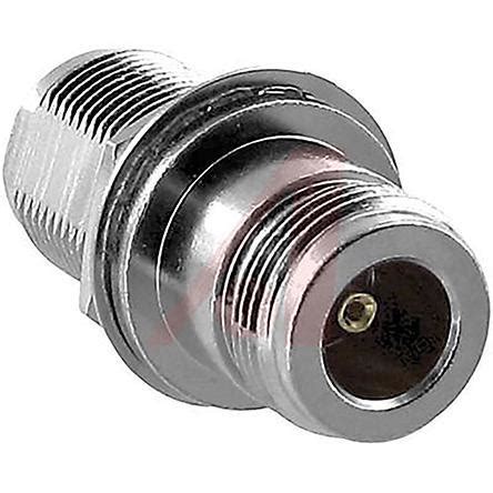 Straight 50Ω RF Adapter Type N Female To Bulkhead Female 0 11GHz