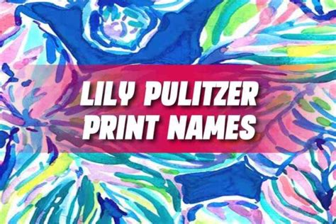 250 Lily Pulitzer Print Names A Guide To The Most Popular And Unique