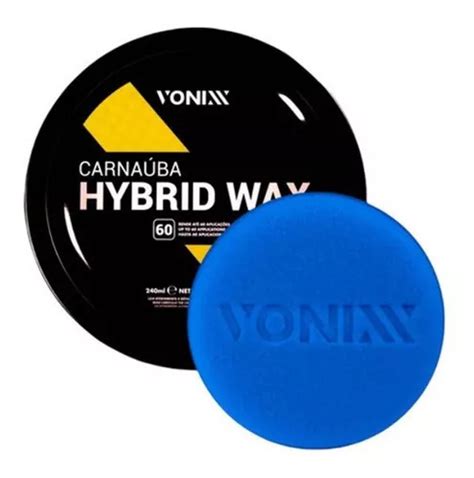 Cera De Carnauba Automotiva Protetora Hybrid Wax Vonixx Kit MercadoLibre