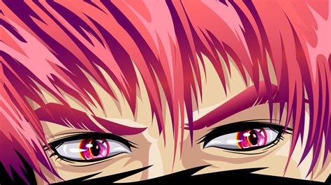 Furious Look Of A Man Red Eyes Warrior In Anime Style 13900254 Vector