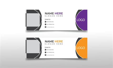 Modern Email Signature Design Template Vector Art At Vecteezy