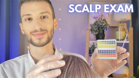 Asmr Scalp Exam Ph Analysis Hair Loss And Dandruff Treatment Hair