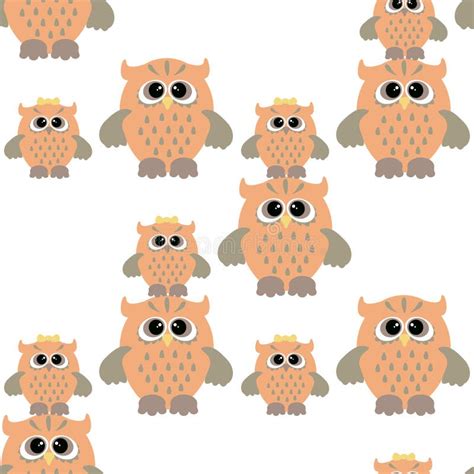 Seamless Owl Pattern Stock Illustration Illustration Of Modern 88729412