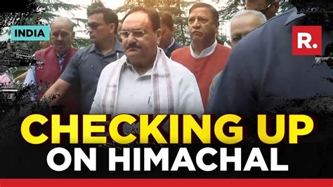 Anurag Thakur Jp Nadda Visit Himachal Pradesh S Landslide Affected Areas Youtube