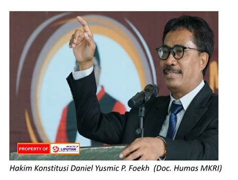 Hakim Konstitusi Daniel Yusmic P Foekh Isi Kuliah Umum Hukum Acara Mk