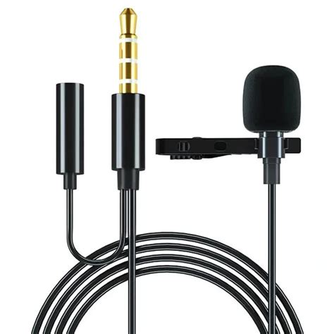 M Omnidirectional Metal Microphone Mm Jack Lavalier Clip