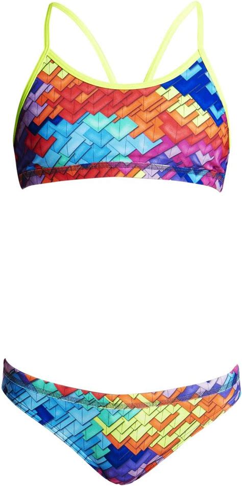Funkita Schwimmbikini Mädchen Layer Cake Bunter Bikini für Das Schwimmtraining Amazon de