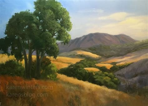 Sold California Golden Hills And Oak Trees Oil Painting 18 X 24 Oil