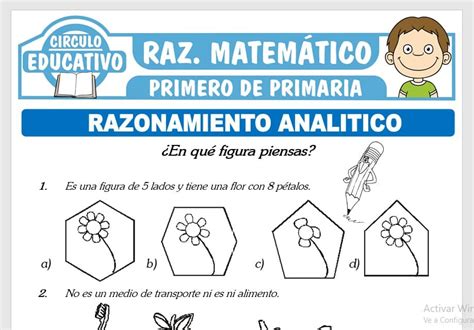 ᐈ Razonamiento Matemático para Primero de Primaria 23 Fichas