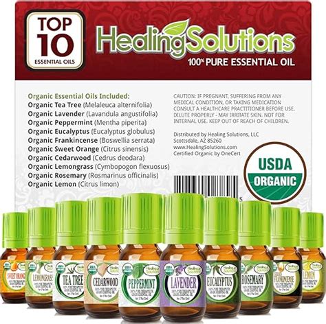 Top 10 Usda Certified Organic Essential Oils Set 10 Pack 100 Pure And Natural