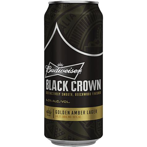 Budweiser Black Crown Amber Lager 4 Pk 16 Fl Oz Cans Beer