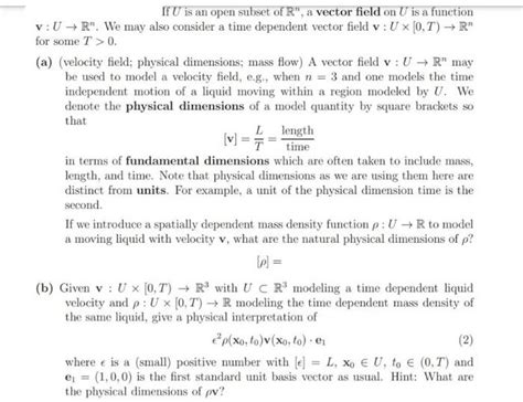 Solved If U Is An Open Subset Of Rn A Vector Field On U Is Chegg