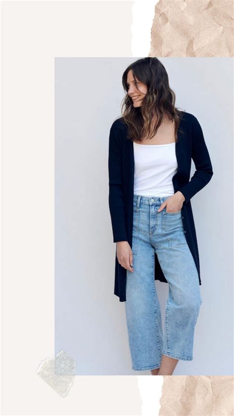 Beautiful Distractions No 26 In 2020 Cropped Jeans Wide Leg Jeans Long Cardigan