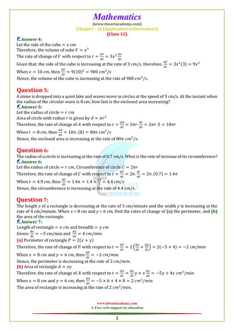 NCERT Solutions For Class 12 Maths Chapter 6 Exercise 6 1 AOD In PDF