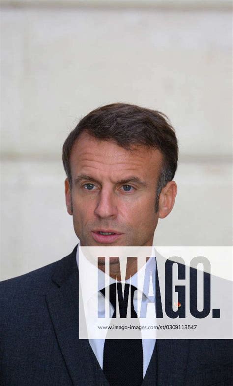 Le Pr Sident De La R Publique Francaise Emmannuel Macron Et La