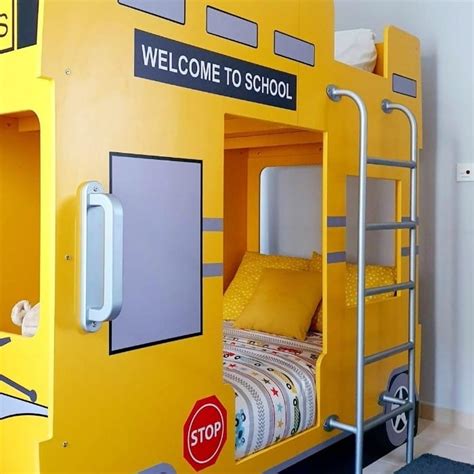 Buy Double Decker School Bus Bunk Bed At Moon Kids Home