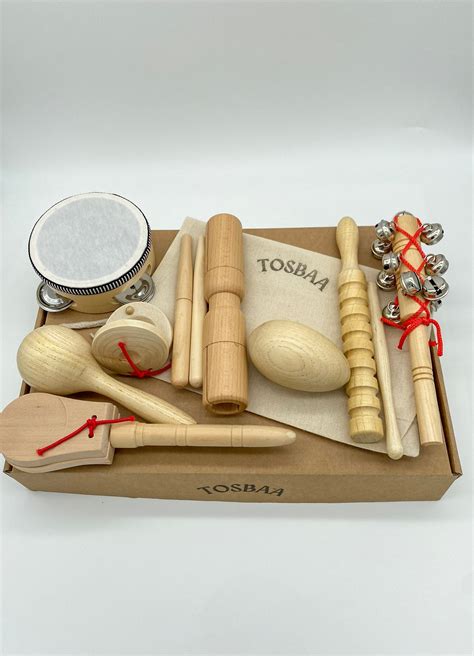 Wooden Musical Instruments Set, Musical Wooden Toys Natural Montessori ...