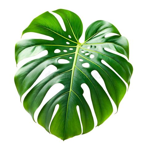 Hoja De Monstera Aislada Sobre Fondo Blanco Stock De Ilustraci N