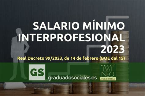 Salario M Nimo Interprofesional Smi Graduadosociales Es