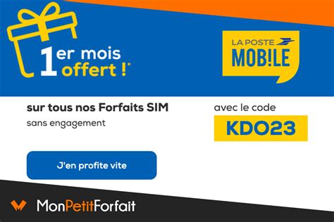 1 Mois Offert Sur Les Forfaits Sans Engagement La Poste Mobile