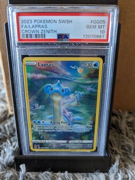 PSA 10 Gem Mint 2023 Pokemon Crown Zenith Lapras Full Art GG05 GG70