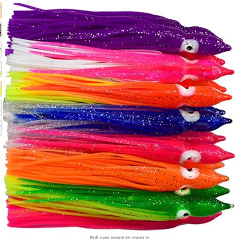 Lot 50pc Squid Skirt Soft Fishing Lure Octopus Skirt Trolling Bait