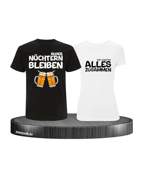 Partner T Shirts Bedruckt Mit Zusammen Schaffen Wir Alles