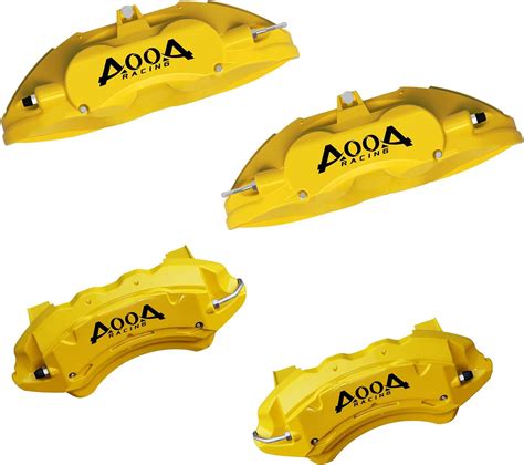 Aooa Racing Copertura Per Pinza Freno Giallo Con Carattere Bianco Per