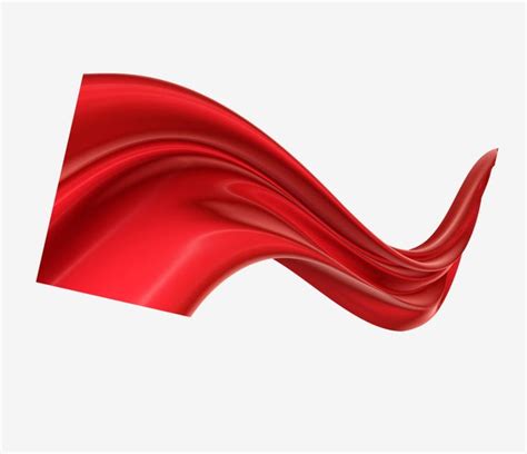 Red Flag Clipart - Fluttering Banner Design