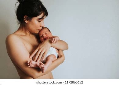 Naked Mother Holding Her Newborn Baby Stock Photo 1176442537 Shutterstock