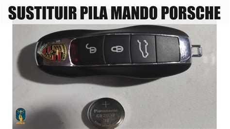 Cambio Pila Llave Mando Porsche Youtube