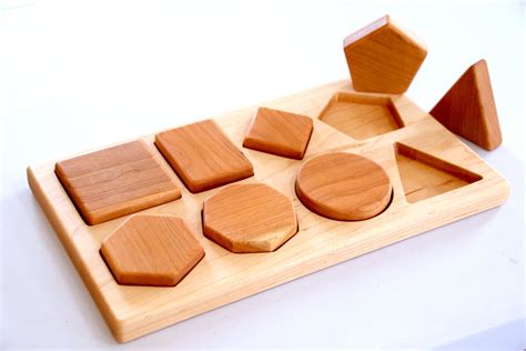 Wooden Shapes Puzzle Etsy Canada