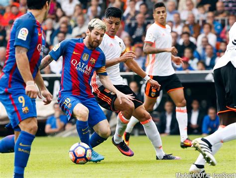 Liga Valence Messi D Livre Barcelone