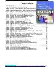 Essentials Of Pediatric Nursing Th Edition Test Bank Course Hero