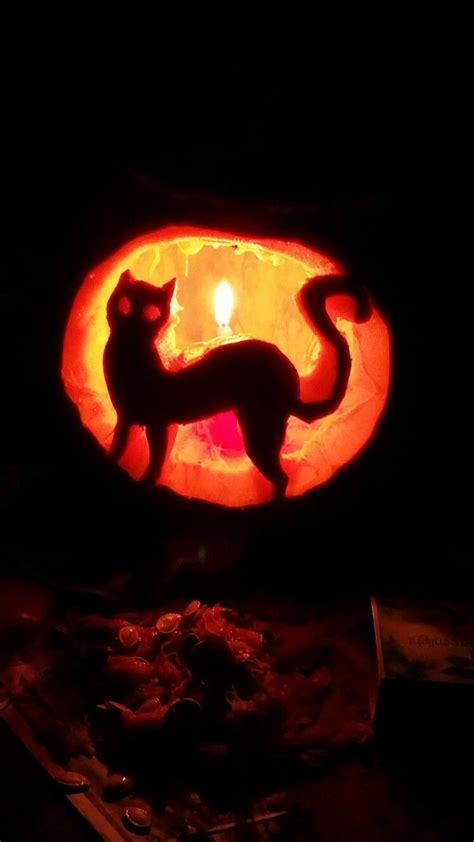 Cat Jack O Lantern Made At Home Cat Jack O Lantern How To Make