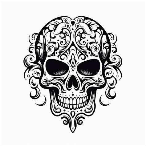 Premium Ai Image Rock And Roll Skull Tattoo Design