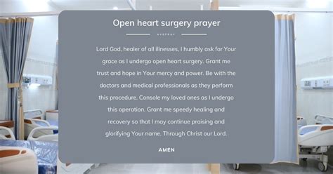 Open Heart Surgery Prayer