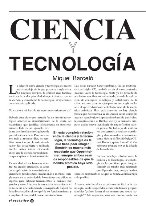 Ciencia y tecnología ARP Sociedad para el Avance del Pensamiento Crítico