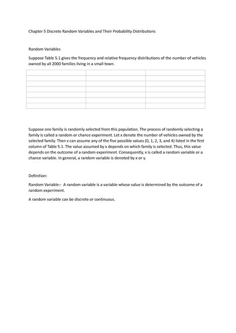 Chapter 5 Discrete Random Variables And Their Probability Distributions