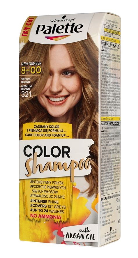 Palette Color Shampoo Szampon koloryzujący nr 8 00 321 Średni Blond